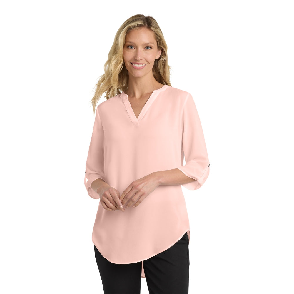 Port Authority® Women's 3/4-Sleeve Tunic Blouse - Rose Quartz