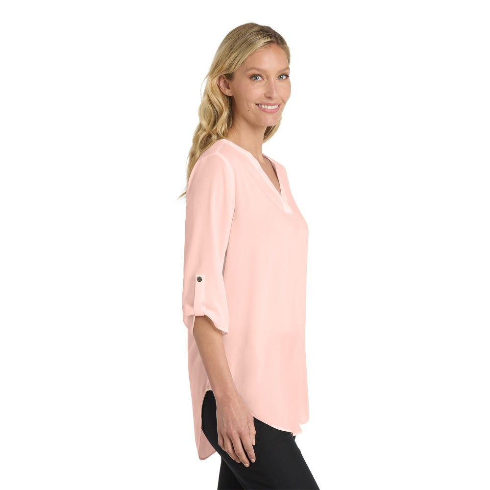 Port Authority® Women's 3/4-Sleeve Tunic Blouse - Rose Quartz