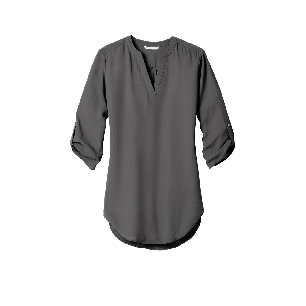 Port Authority® Women's 3/4-Sleeve Tunic Blouse - Sterling Grey