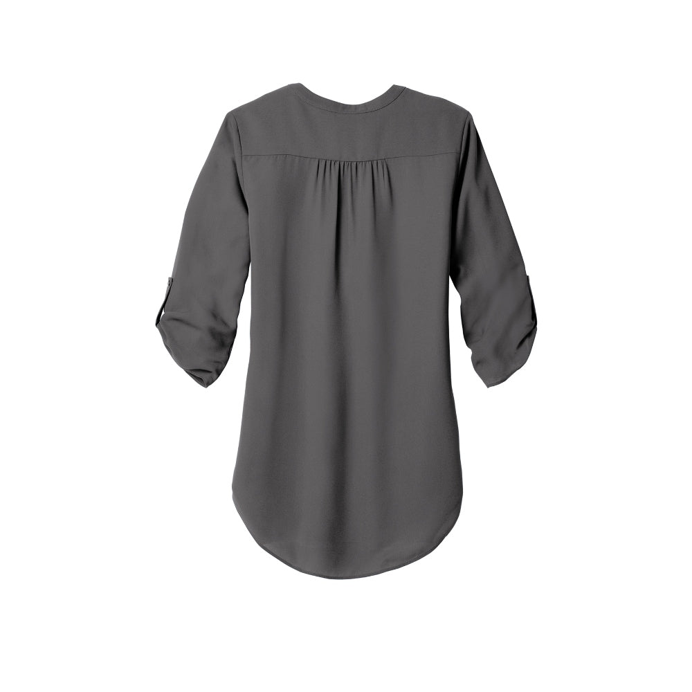 Port Authority® Women's 3/4-Sleeve Tunic Blouse - Sterling Grey