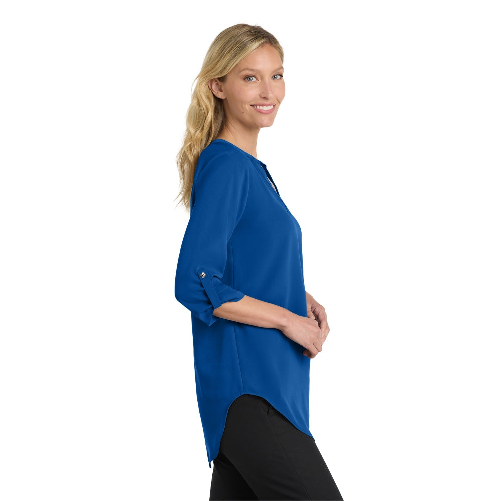 Port Authority® Women's 3/4-Sleeve Tunic Blouse - True Blue
