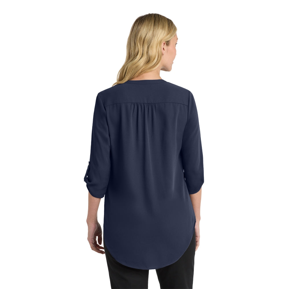 Port Authority® Women's 3/4-Sleeve Tunic Blouse - True Navy