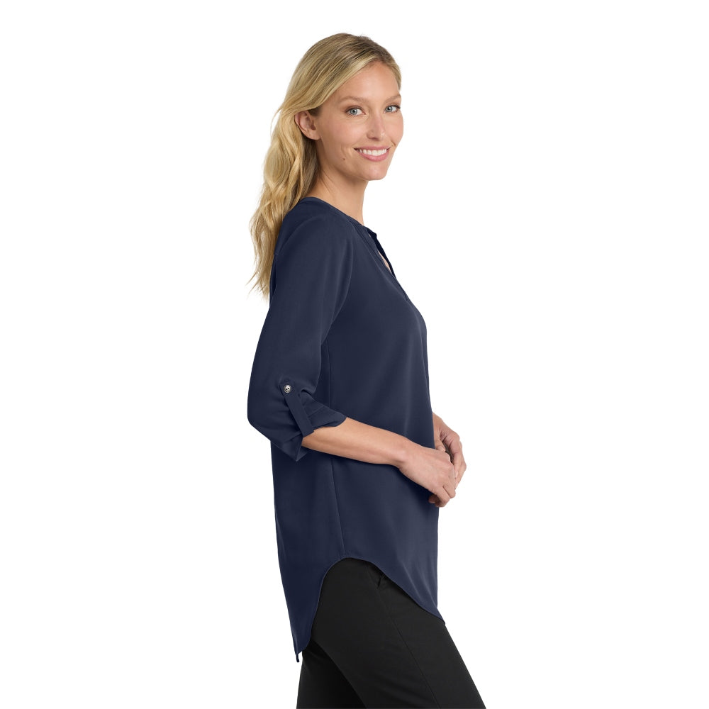 Port Authority® Women's 3/4-Sleeve Tunic Blouse - True Navy