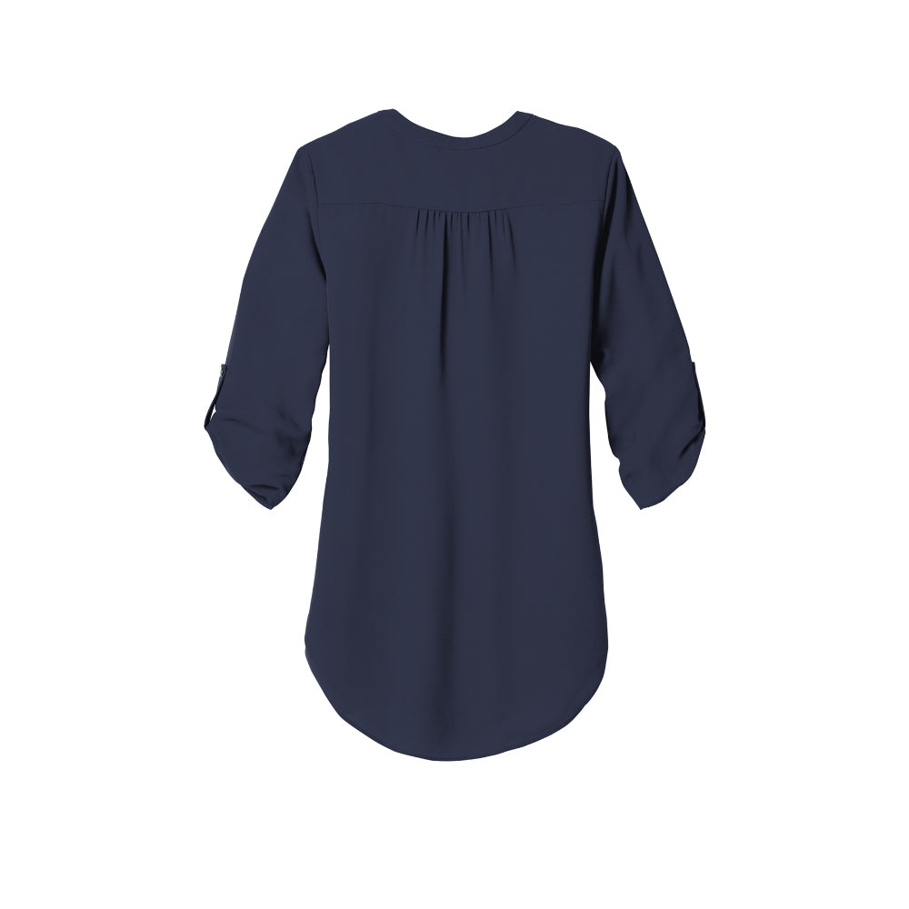 Port Authority® Women's 3/4-Sleeve Tunic Blouse - True Navy