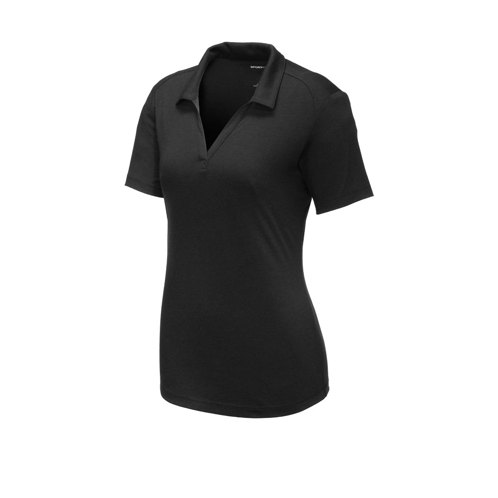 Sport-Tek® Women's PosiCharge® Tri-Blend Wicking Polo - Black Triad Solid