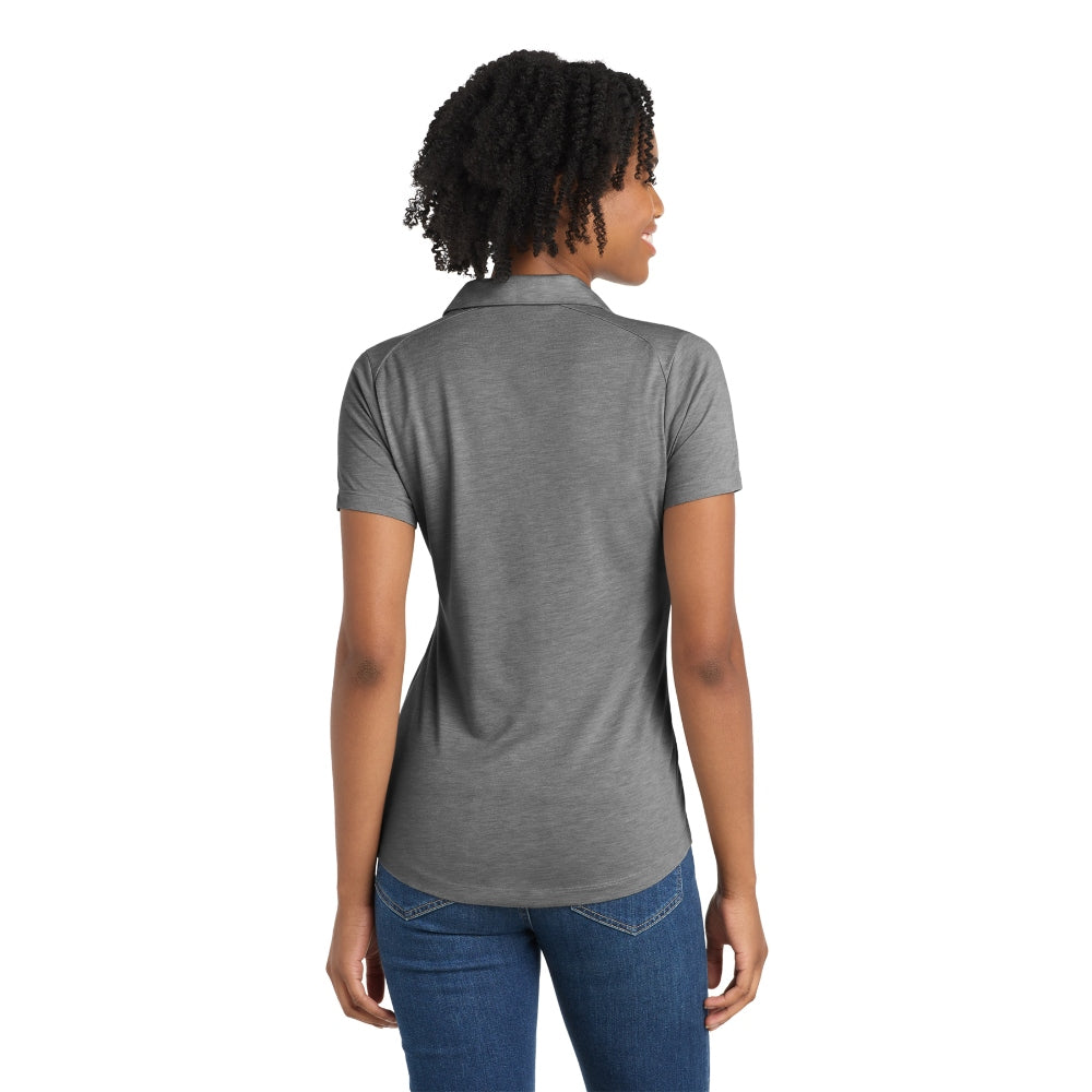Sport-Tek® Women's PosiCharge® Tri-Blend Wicking Polo - Dark Grey Heather