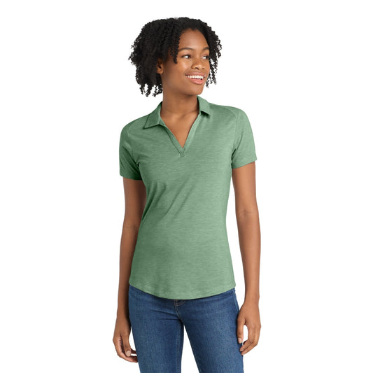 Sport-Tek® Women's PosiCharge® Tri-Blend Wicking Polo - Forest Green Heather