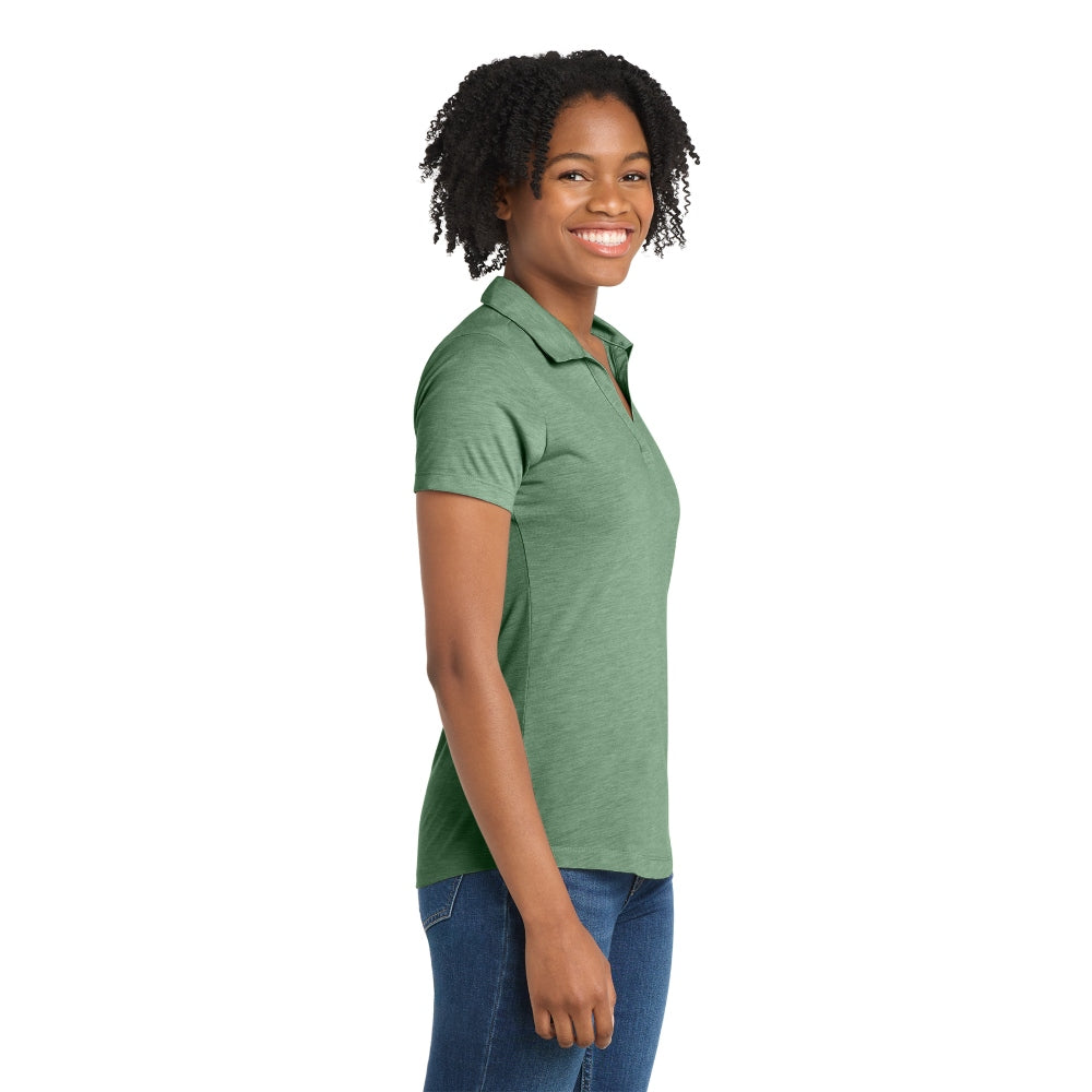 Sport-Tek® Women's PosiCharge® Tri-Blend Wicking Polo - Forest Green Heather