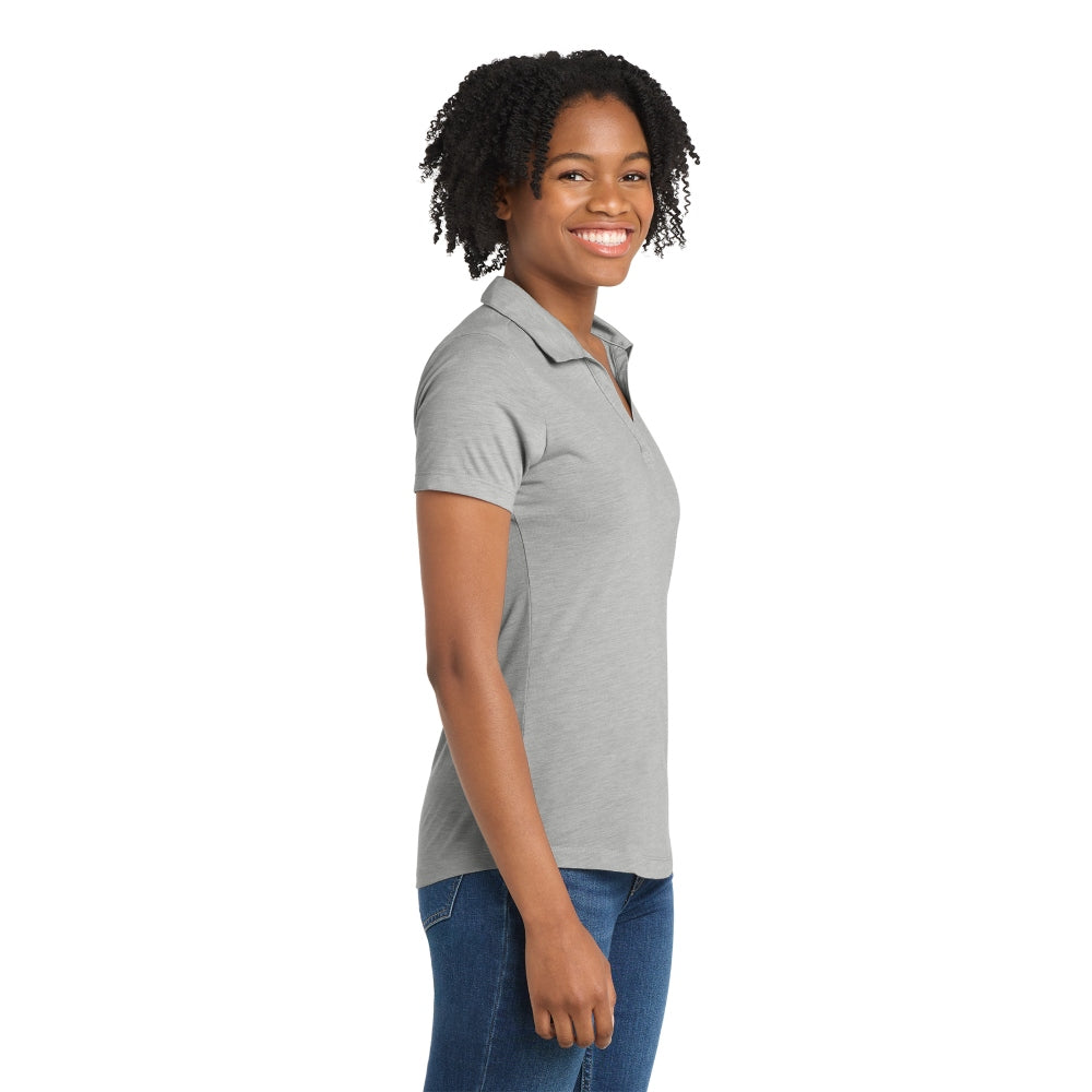 Sport-Tek® Women's PosiCharge® Tri-Blend Wicking Polo - Light Grey Heather