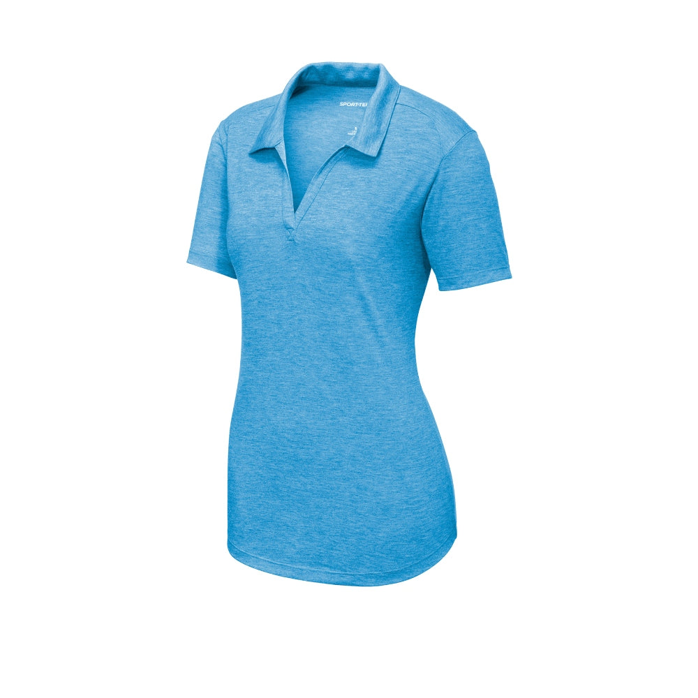 Sport-Tek® Women's PosiCharge® Tri-Blend Wicking Polo - Pond Blue Heather