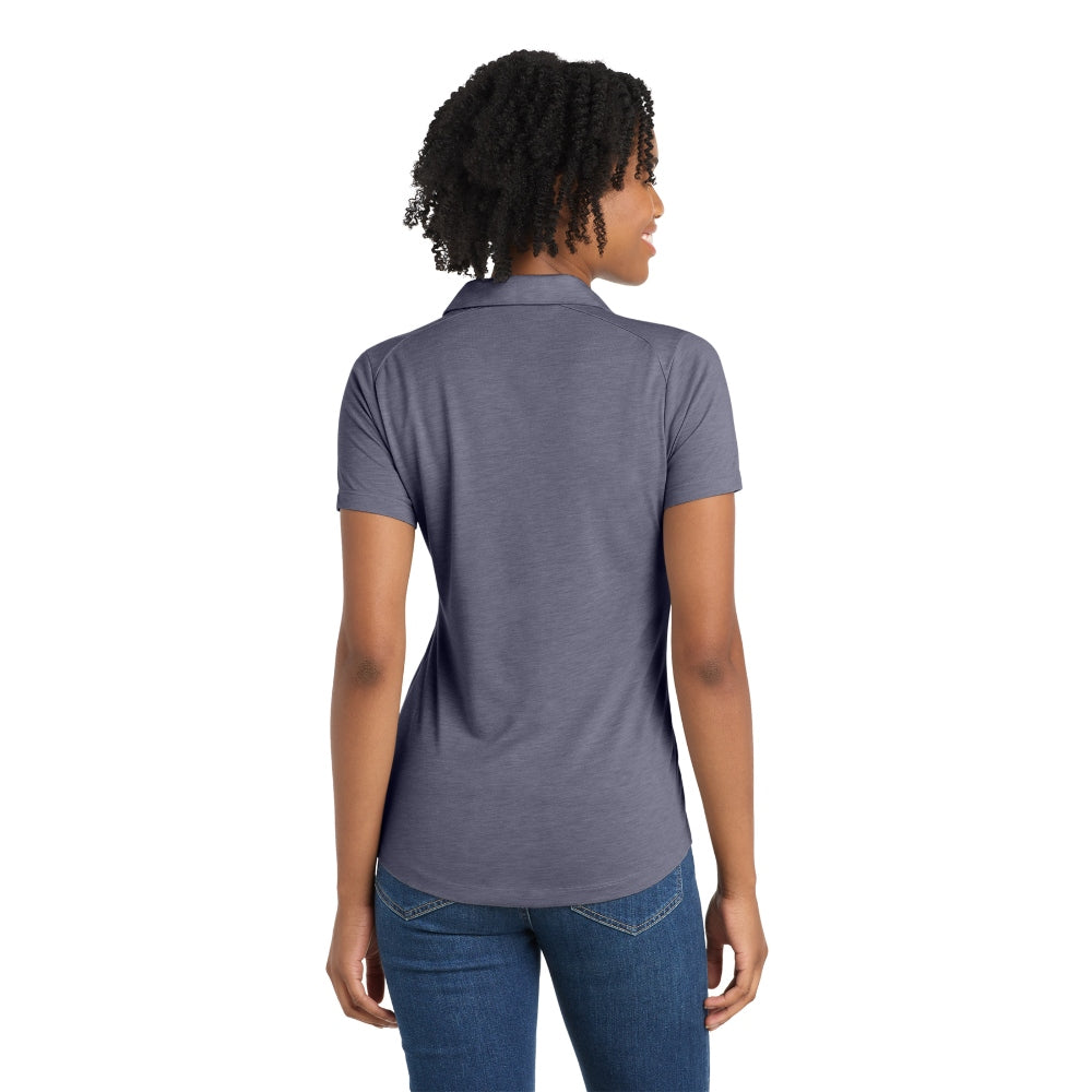Sport-Tek® Women's PosiCharge® Tri-Blend Wicking Polo - True Navy Heather