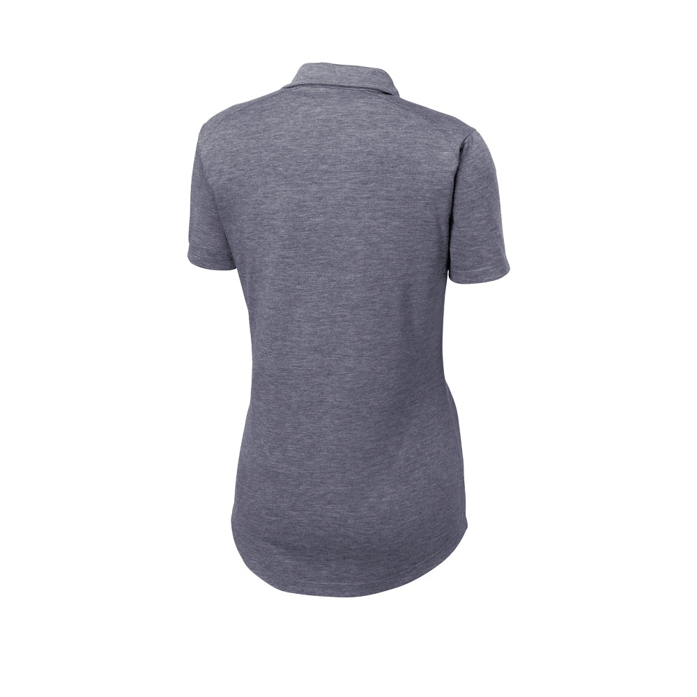 Sport-Tek® Women's PosiCharge® Tri-Blend Wicking Polo - True Navy Heather