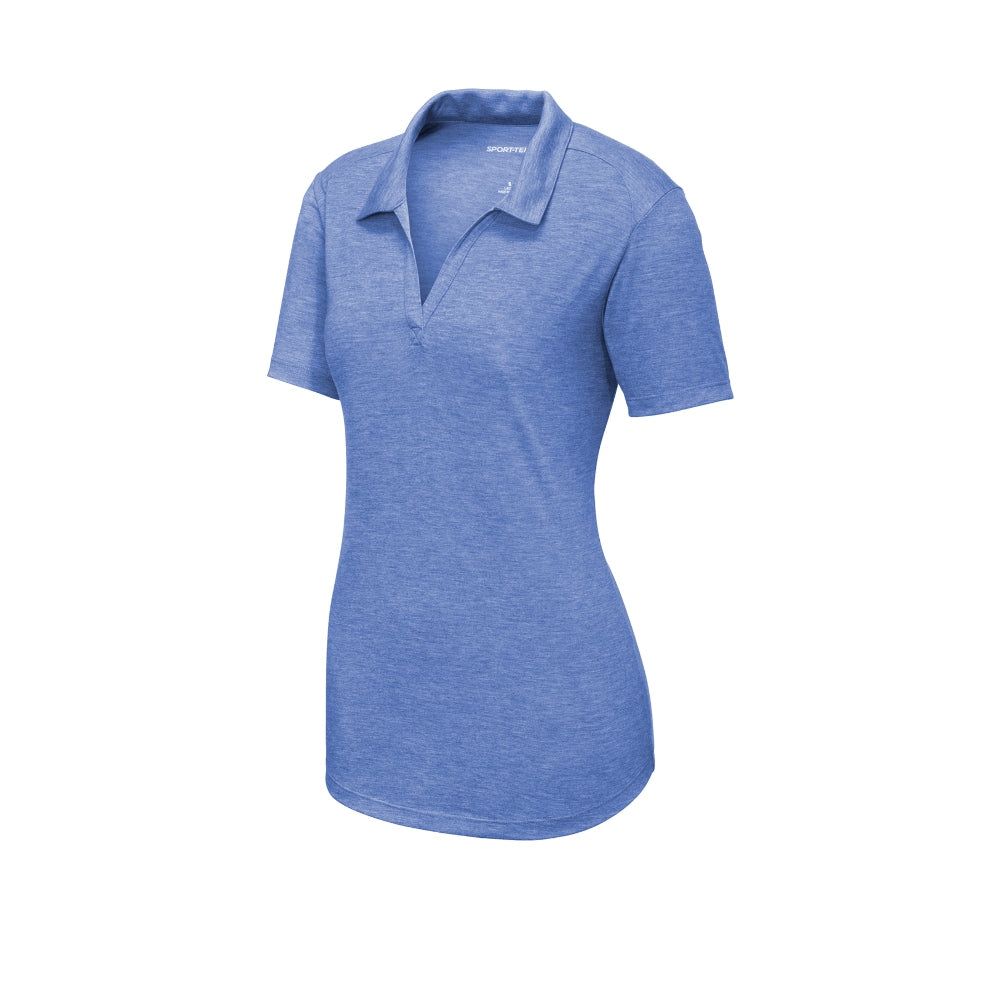 Sport-Tek® Women's PosiCharge® Tri-Blend Wicking Polo - True Royal Heather