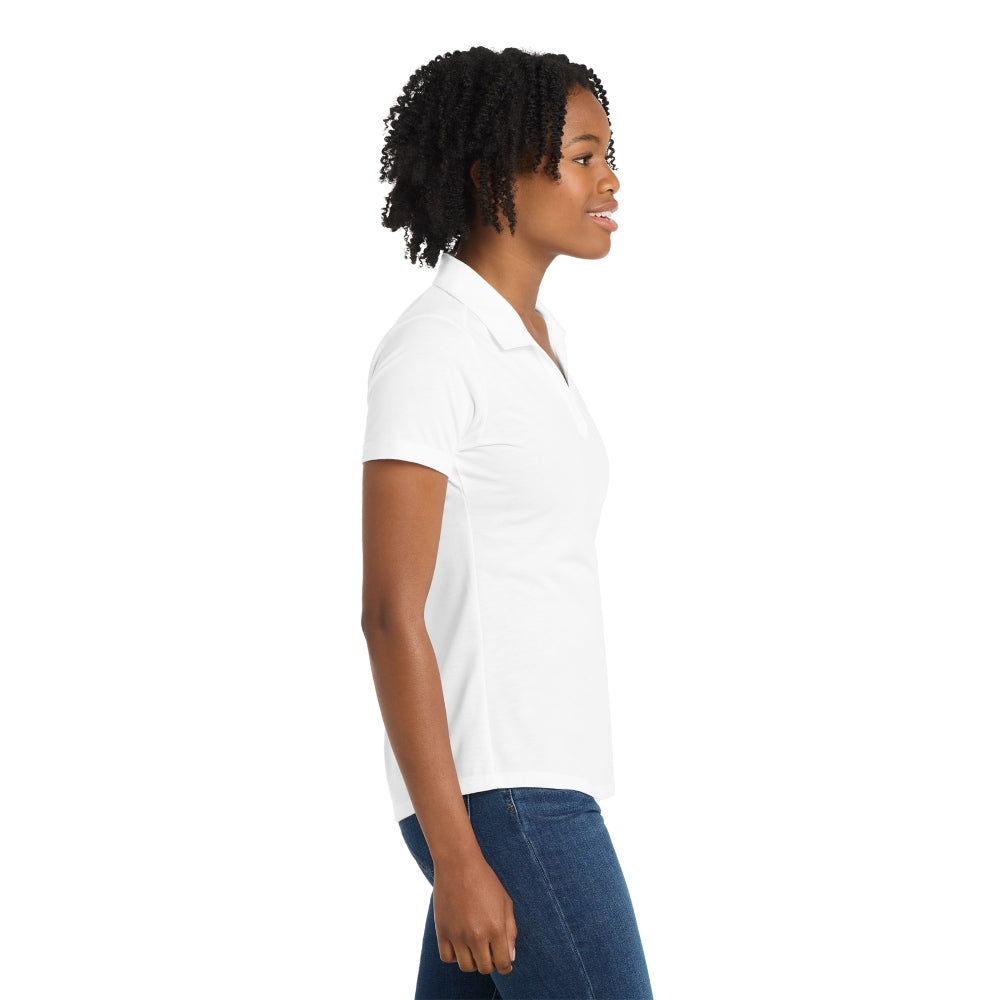 Sport-Tek® Women's PosiCharge® Tri-Blend Wicking Polo - White Triad Solid
