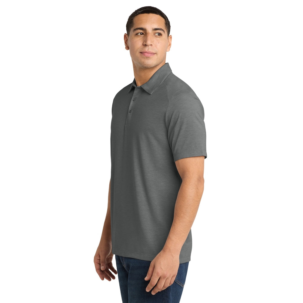 Sport-Tek® PosiCharge® Tri-Blend Wicking Polo - Dark Grey Heather