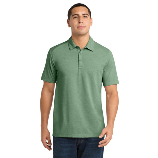 Sport-Tek® PosiCharge® Tri-Blend Wicking Polo - Forest Green Heather