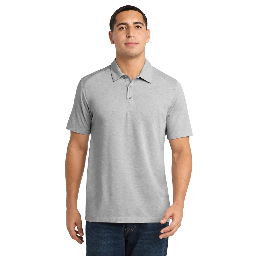 Sport-Tek® PosiCharge® Tri-Blend Wicking Polo - Light Grey Heather