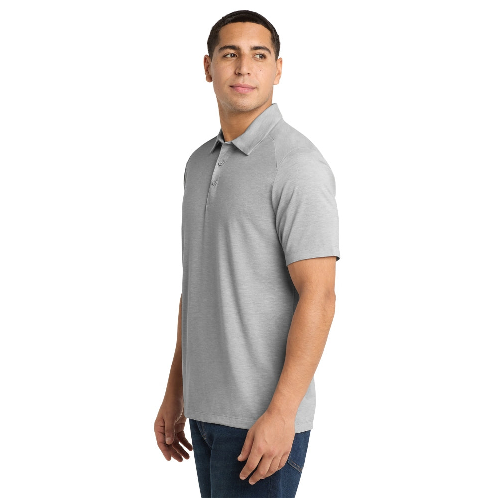 Sport-Tek® PosiCharge® Tri-Blend Wicking Polo - Light Grey Heather