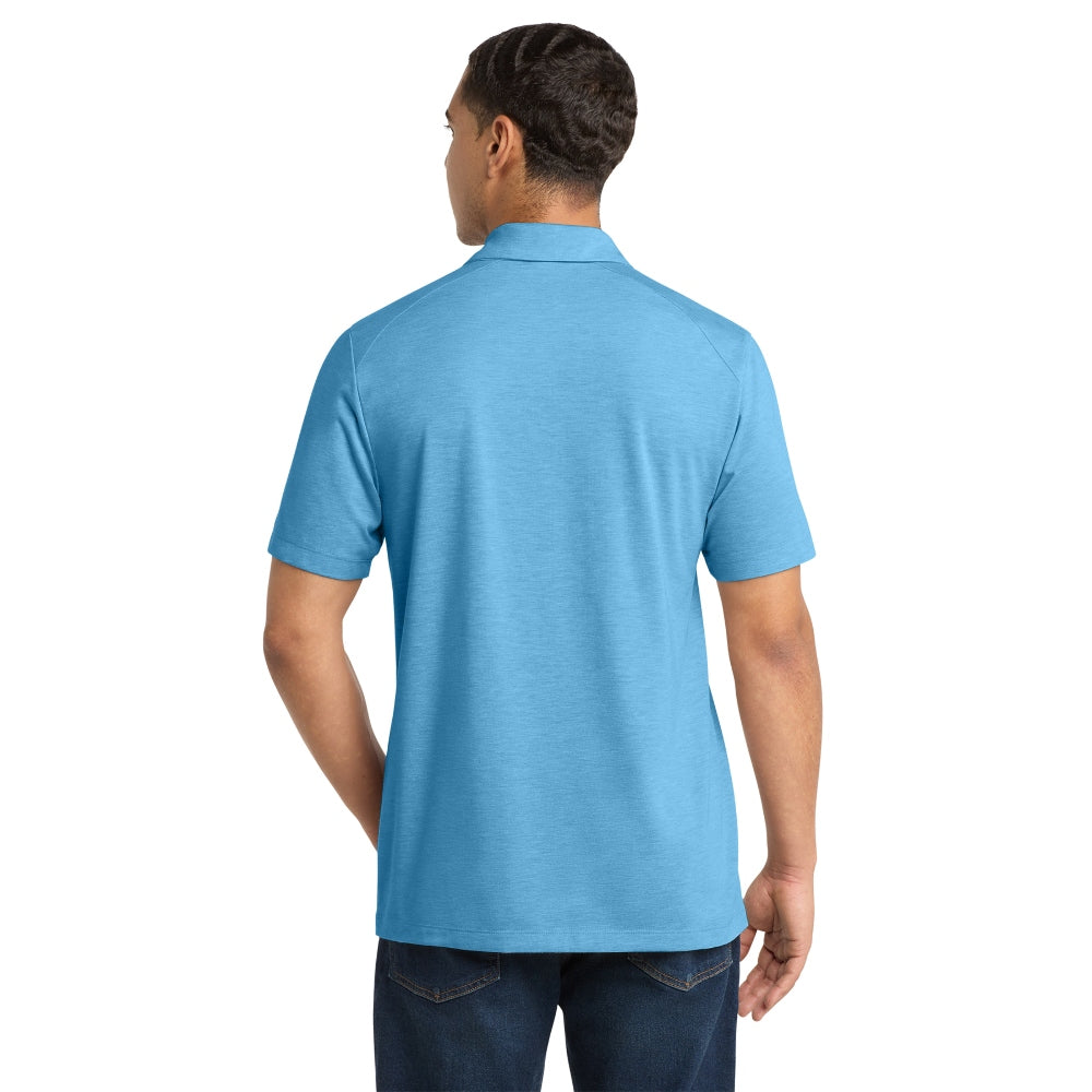 Sport-Tek® PosiCharge® Tri-Blend Wicking Polo - Pond Blue Heather