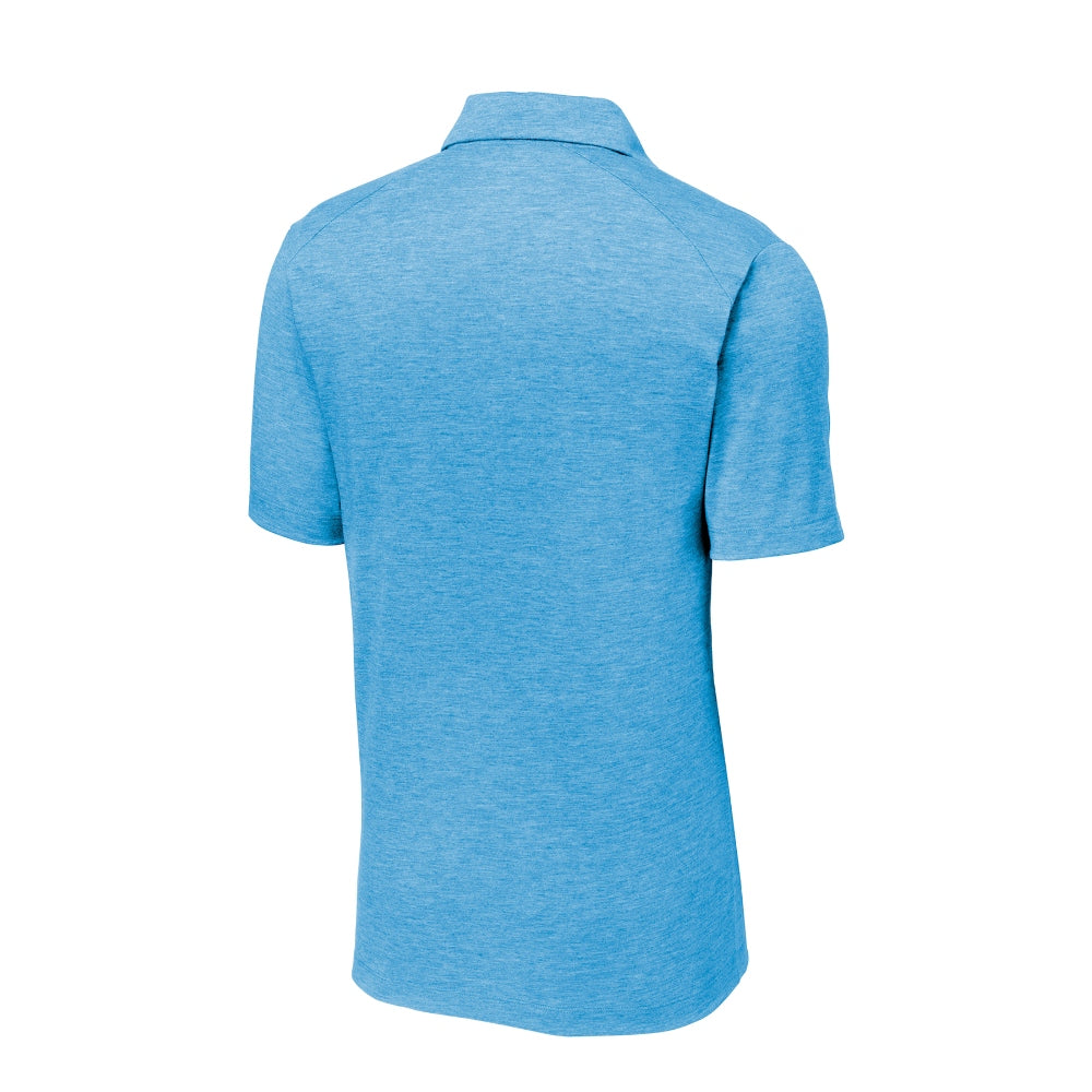 Sport-Tek® PosiCharge® Tri-Blend Wicking Polo - Pond Blue Heather