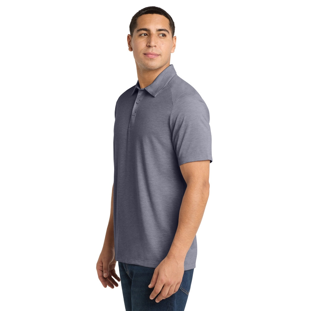Sport-Tek® PosiCharge® Tri-Blend Wicking Polo - True Navy Heather