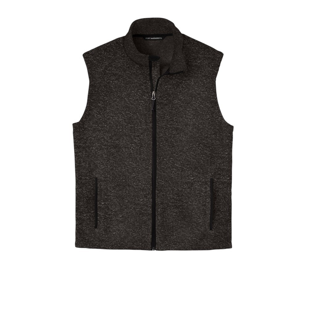 Port Authority ® Sweater Fleece Vest - Black Heather