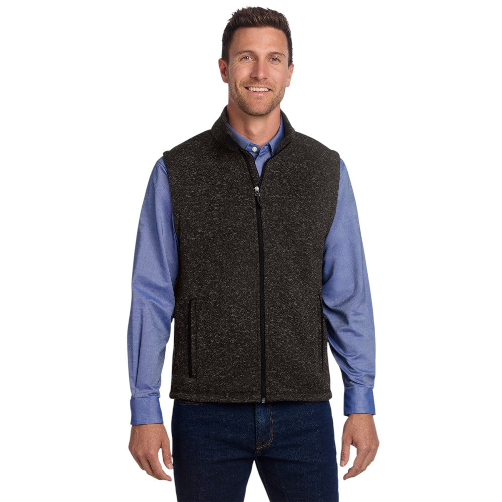 Port Authority ® Sweater Fleece Vest - Black Heather