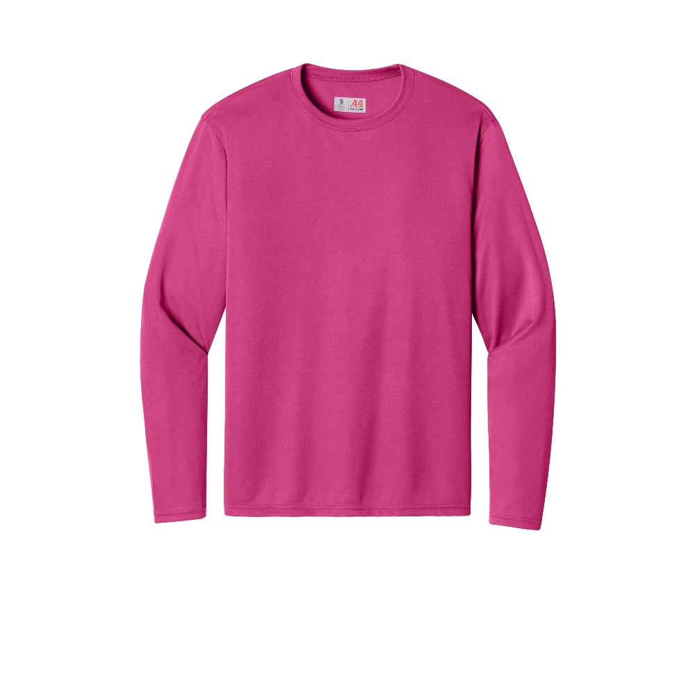 A4 Cooling Performance Long Sleeve Tee - Fuchsia