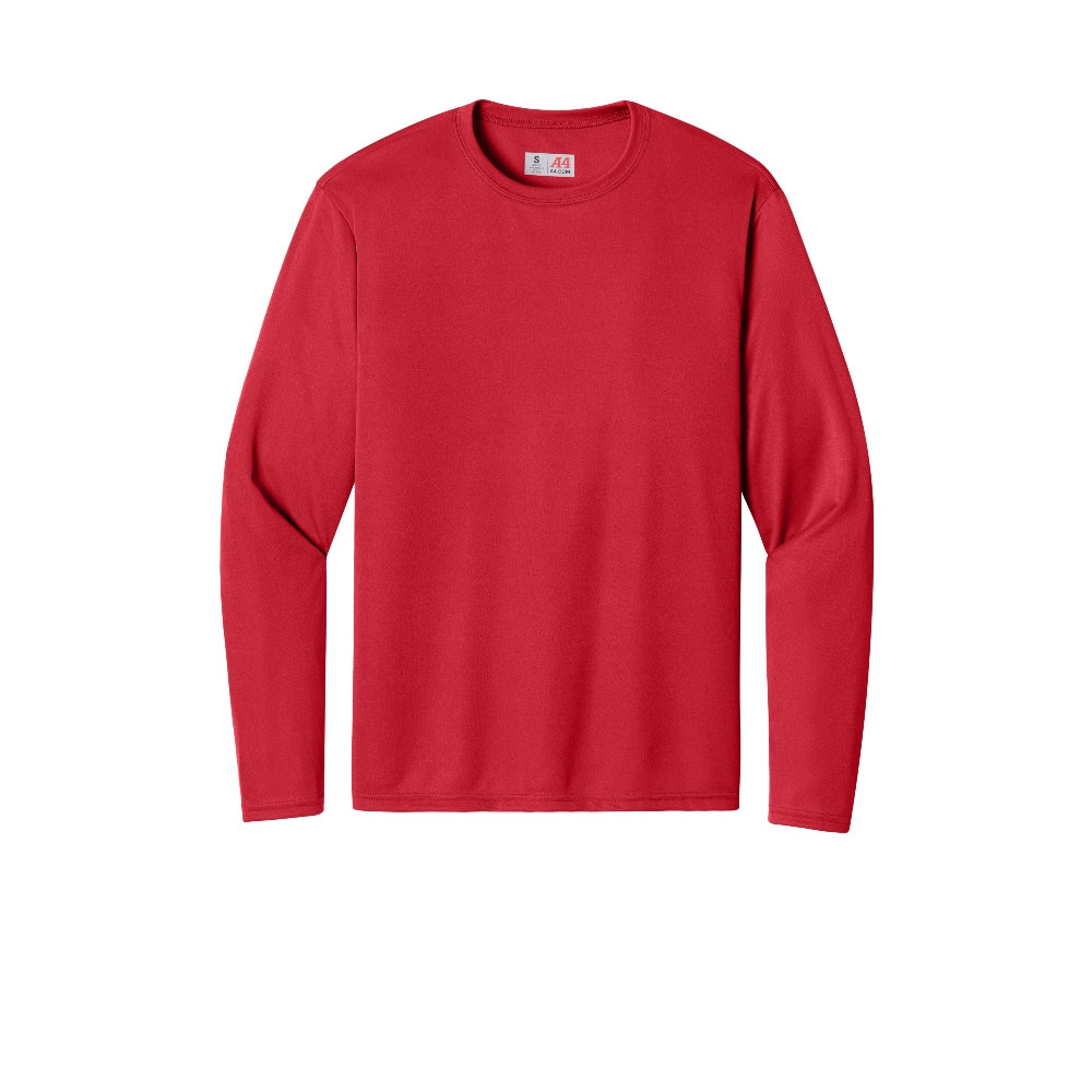 A4 Cooling Performance Long Sleeve Tee - Scarlet