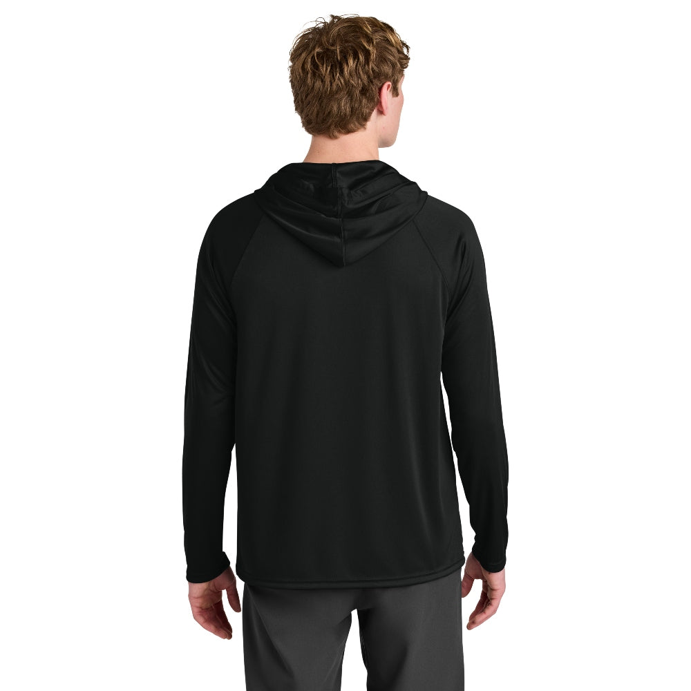 A4 Cooling Performance Long Sleeve Hooded Tee - Black