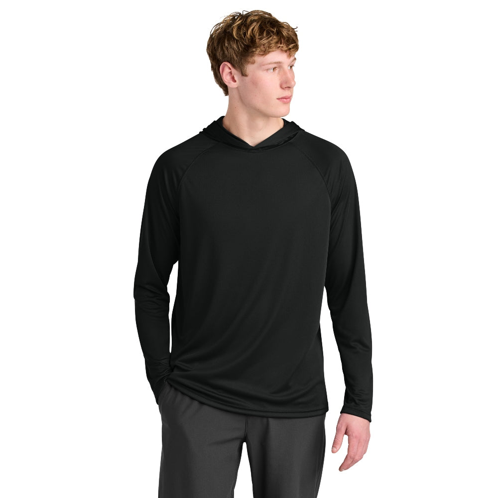 A4 Cooling Performance Long Sleeve Hooded Tee - Black