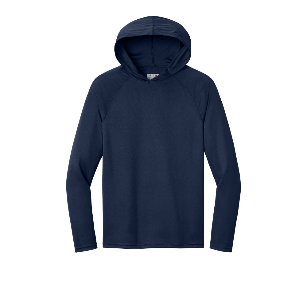 A4 Cooling Performance Long Sleeve Hooded Tee - Navy