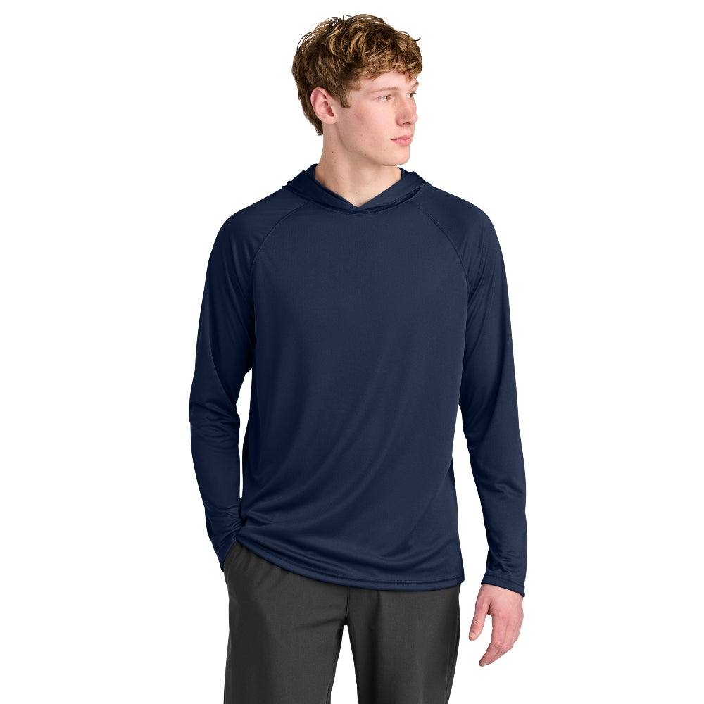 A4 Cooling Performance Long Sleeve Hooded Tee - Navy