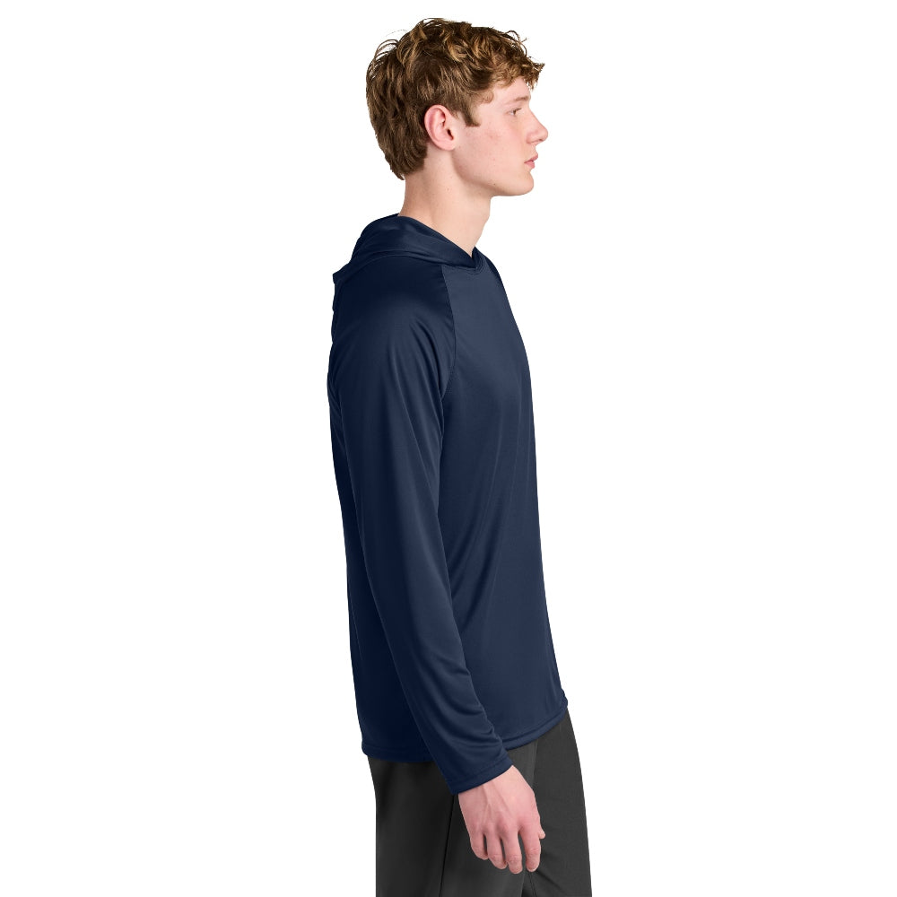 A4 Cooling Performance Long Sleeve Hooded Tee - Navy