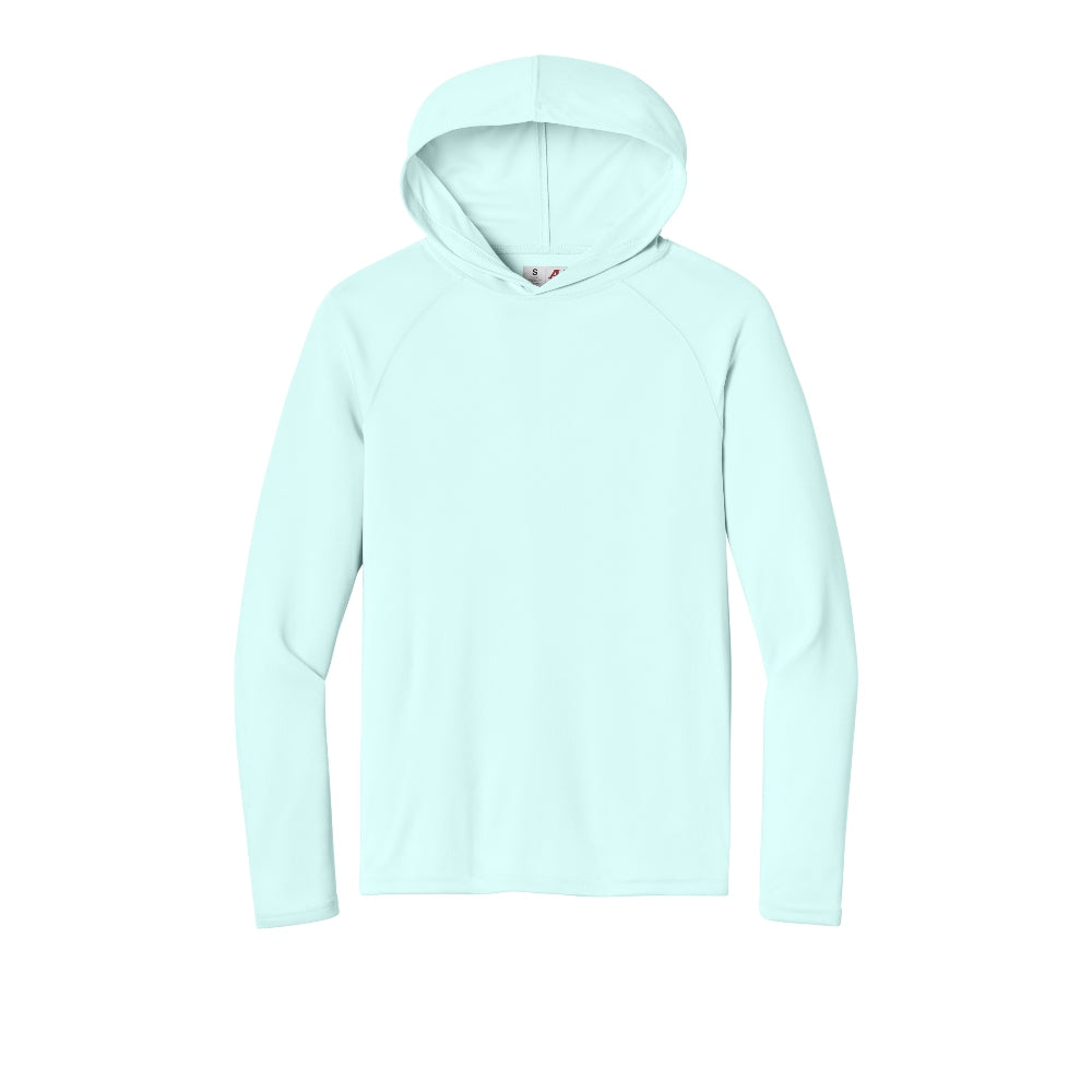 A4 Cooling Performance Long Sleeve Hooded Tee - Pastel Blue