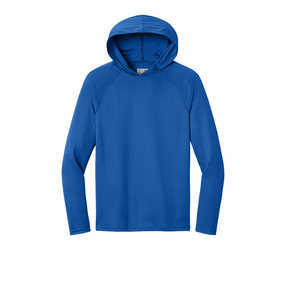 A4 Cooling Performance Long Sleeve Hooded Tee - Royal