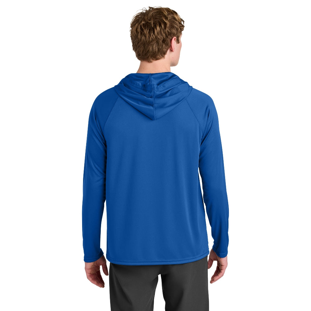 A4 Cooling Performance Long Sleeve Hooded Tee - Royal