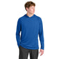 A4 Cooling Performance Long Sleeve Hooded Tee - Royal