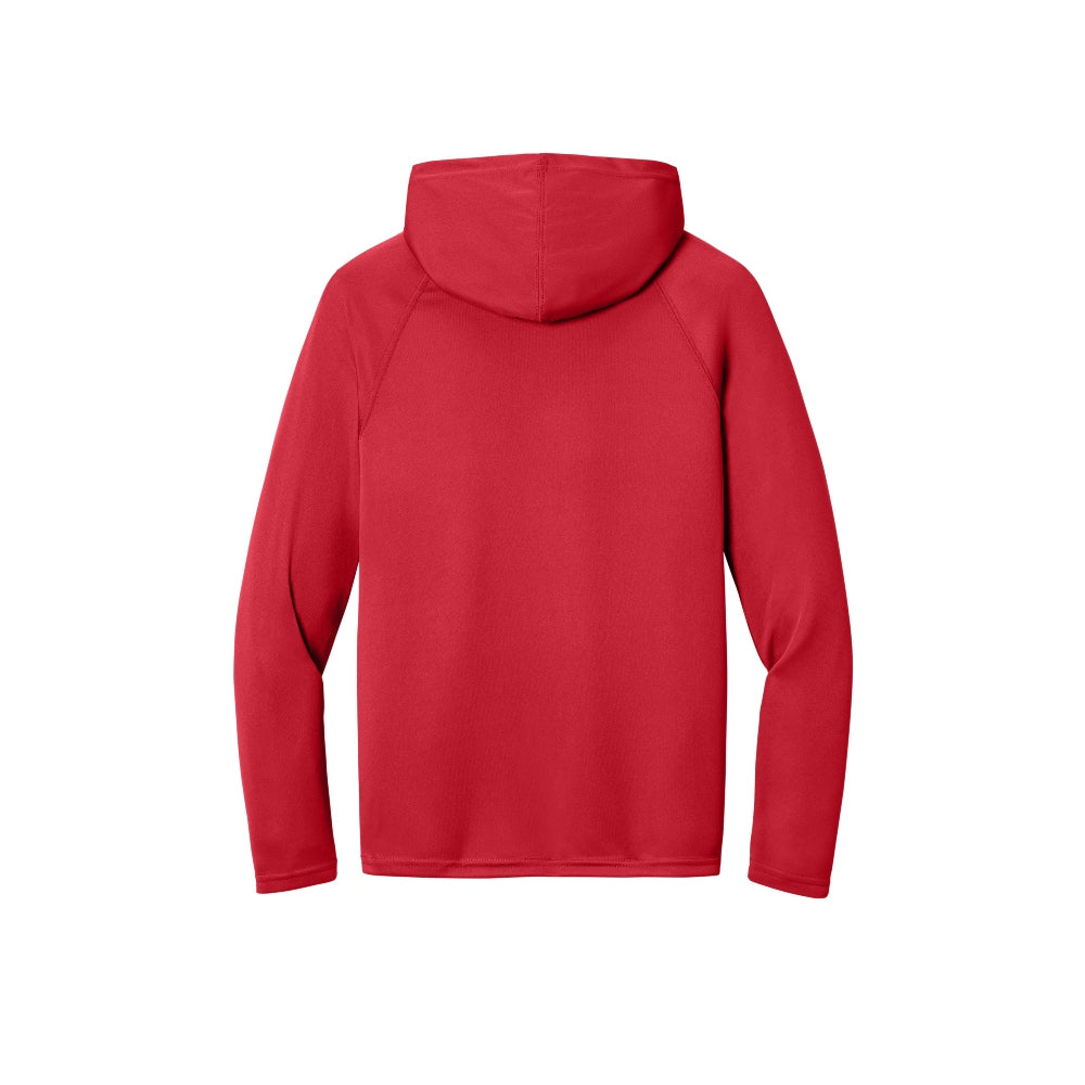 A4 Cooling Performance Long Sleeve Hooded Tee - Scarlet
