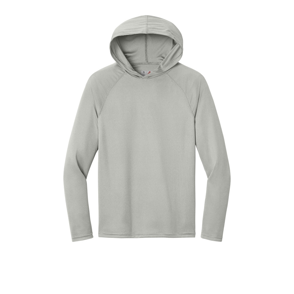 A4 Cooling Performance Long Sleeve Hooded Tee - Silver