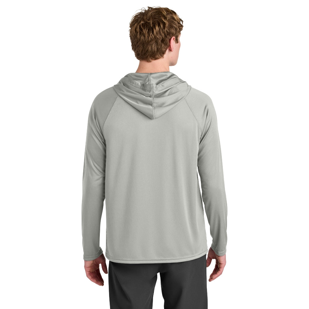 A4 Cooling Performance Long Sleeve Hooded Tee - Silver