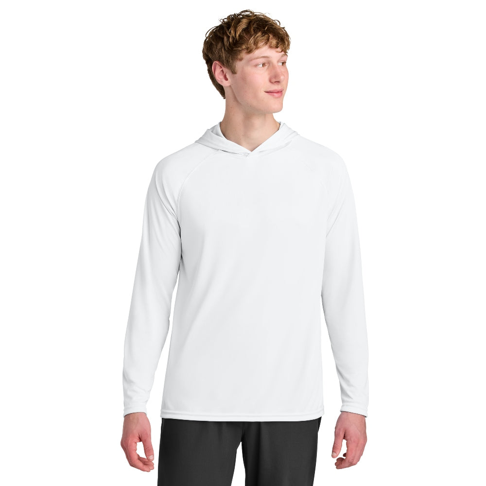 A4 Cooling Performance Long Sleeve Hooded Tee - White