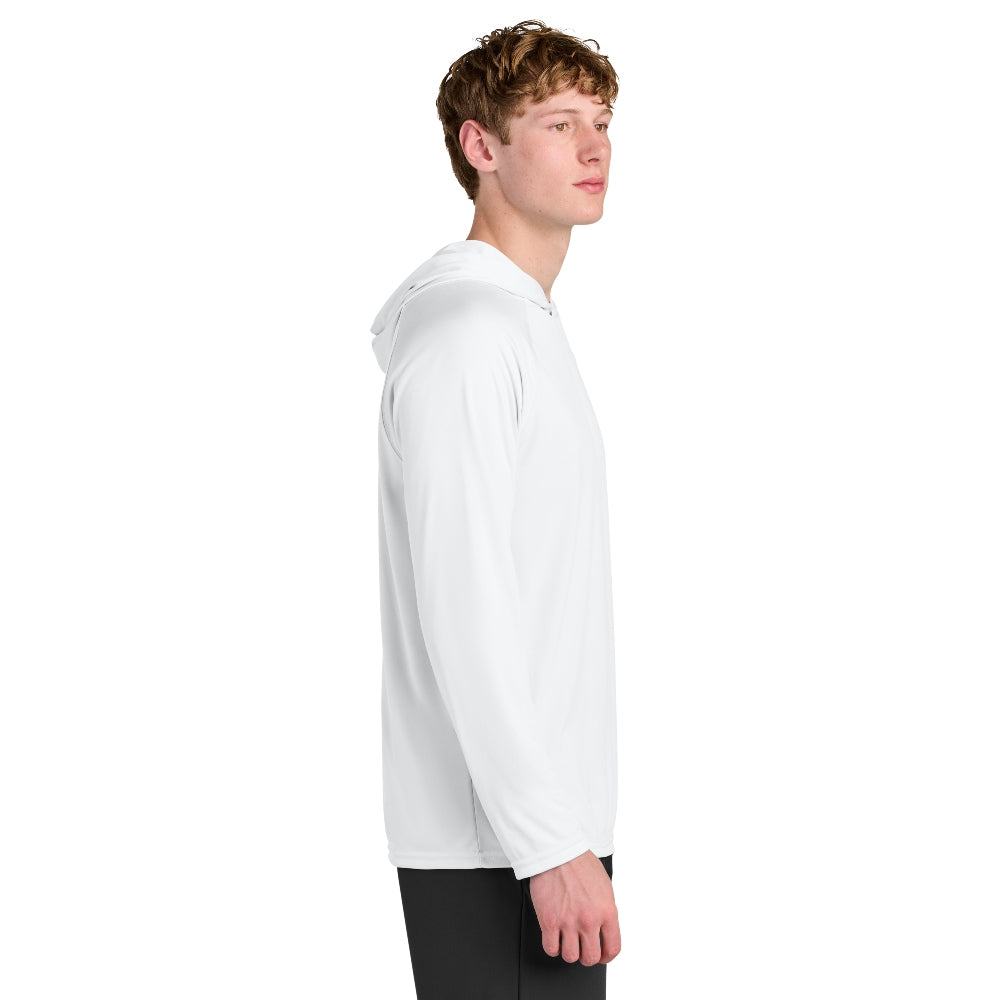 A4 Cooling Performance Long Sleeve Hooded Tee - White