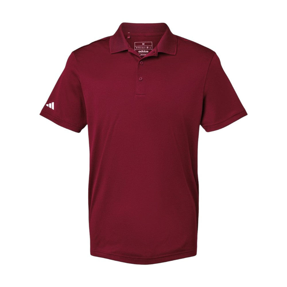 Adidas Men's Performance Pique Polo - Collegiate Burgundy