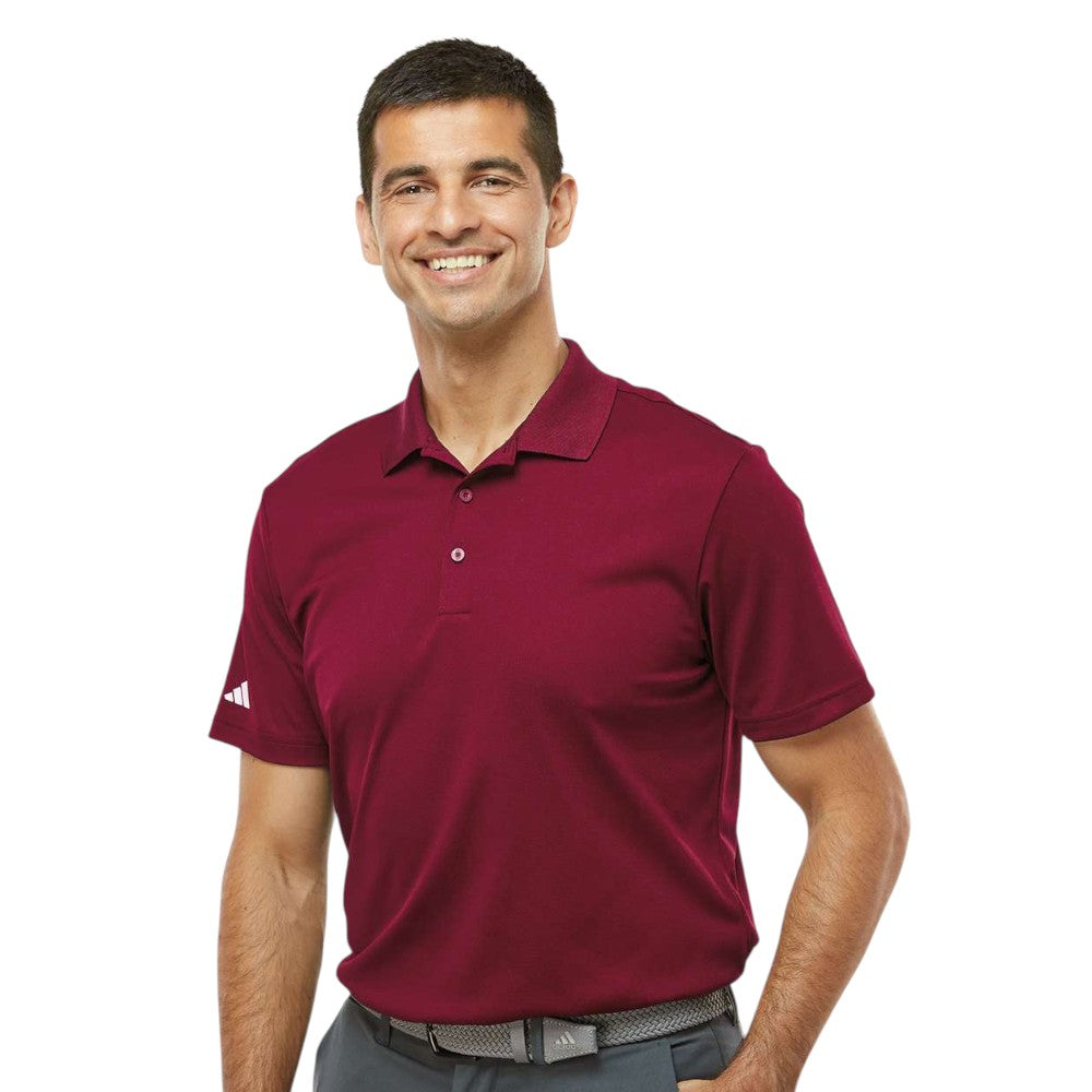 Adidas Men's Performance Pique Polo - Collegiate Burgundy