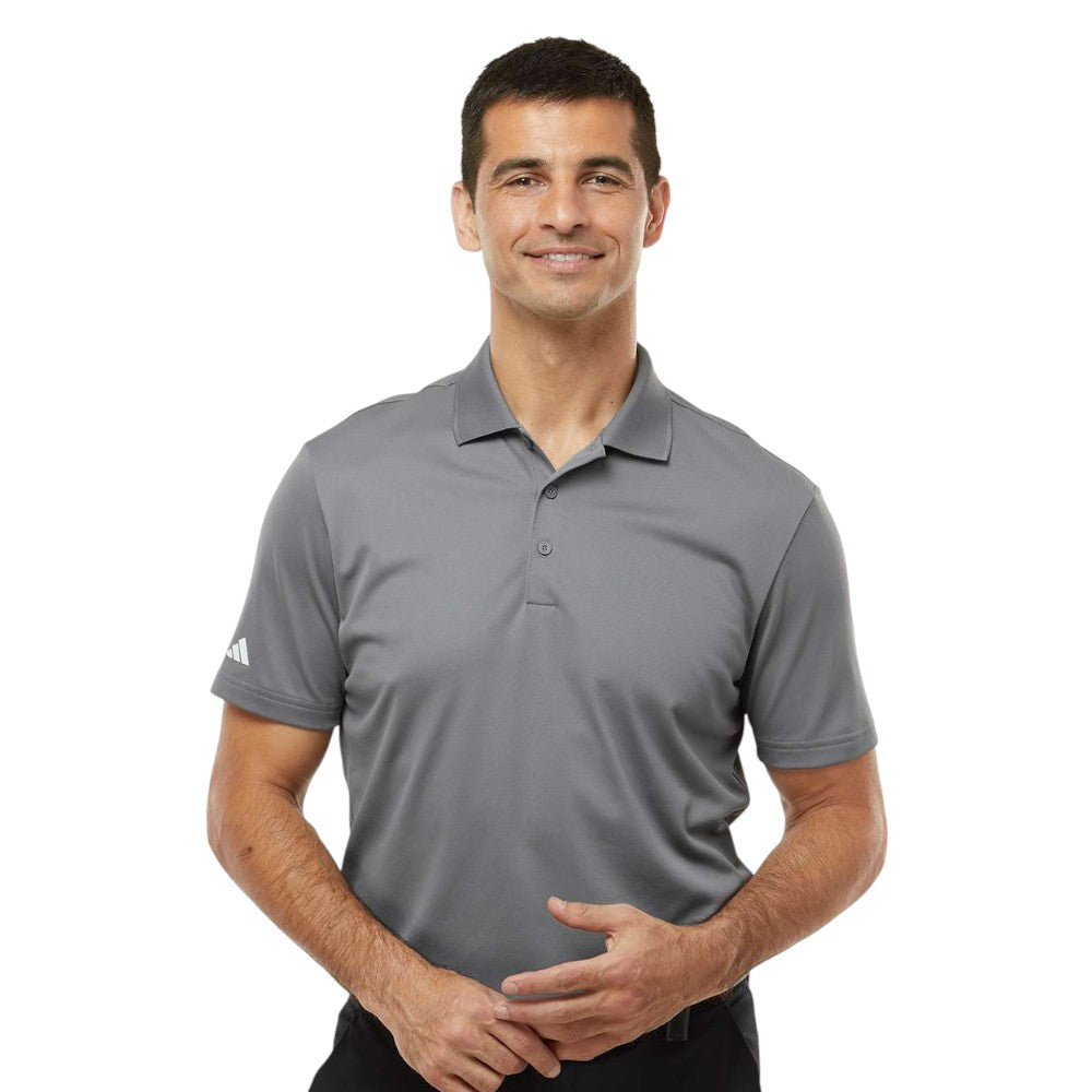Adidas Men's Performance Pique Polo - Grey Three