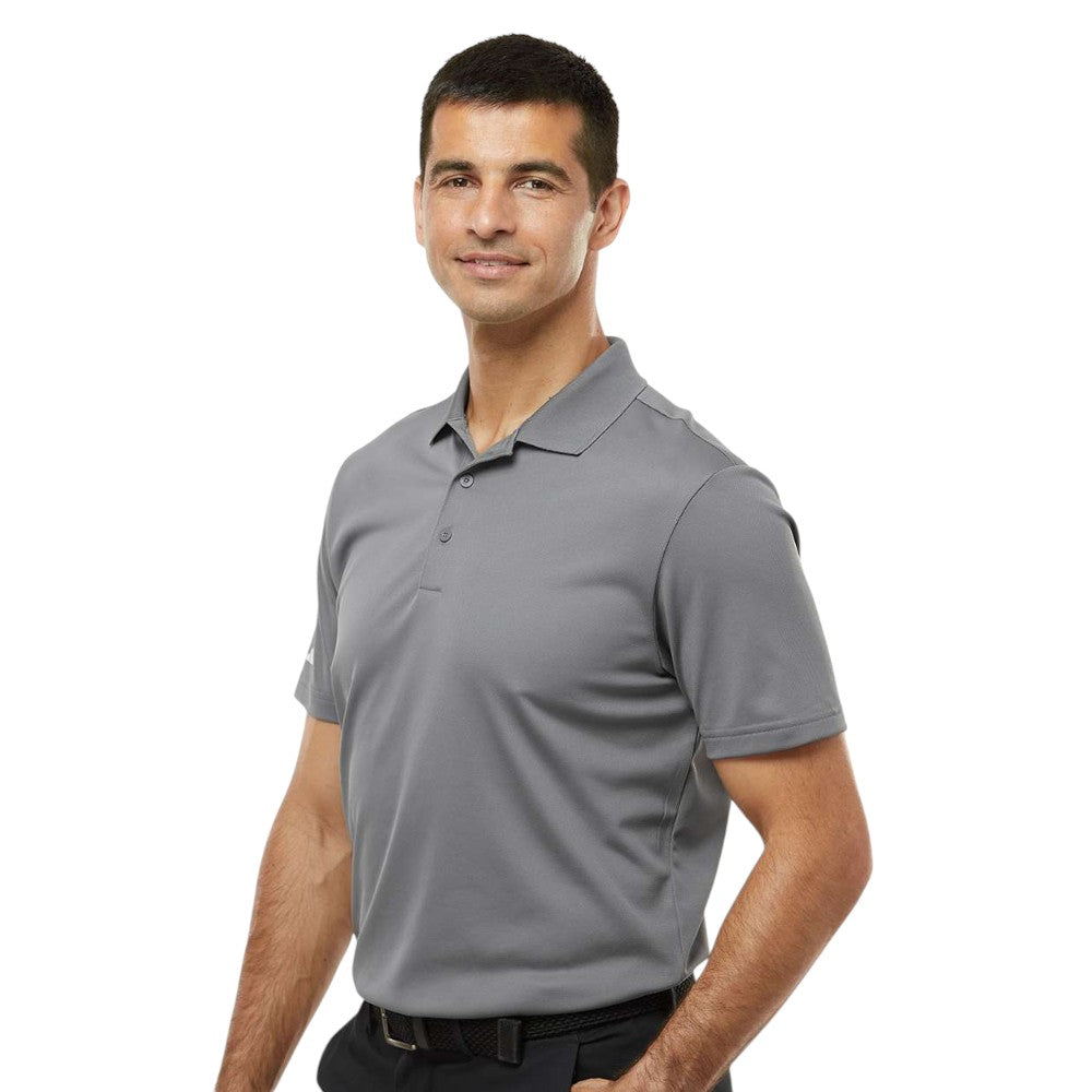Adidas Men's Performance Pique Polo - Grey Three