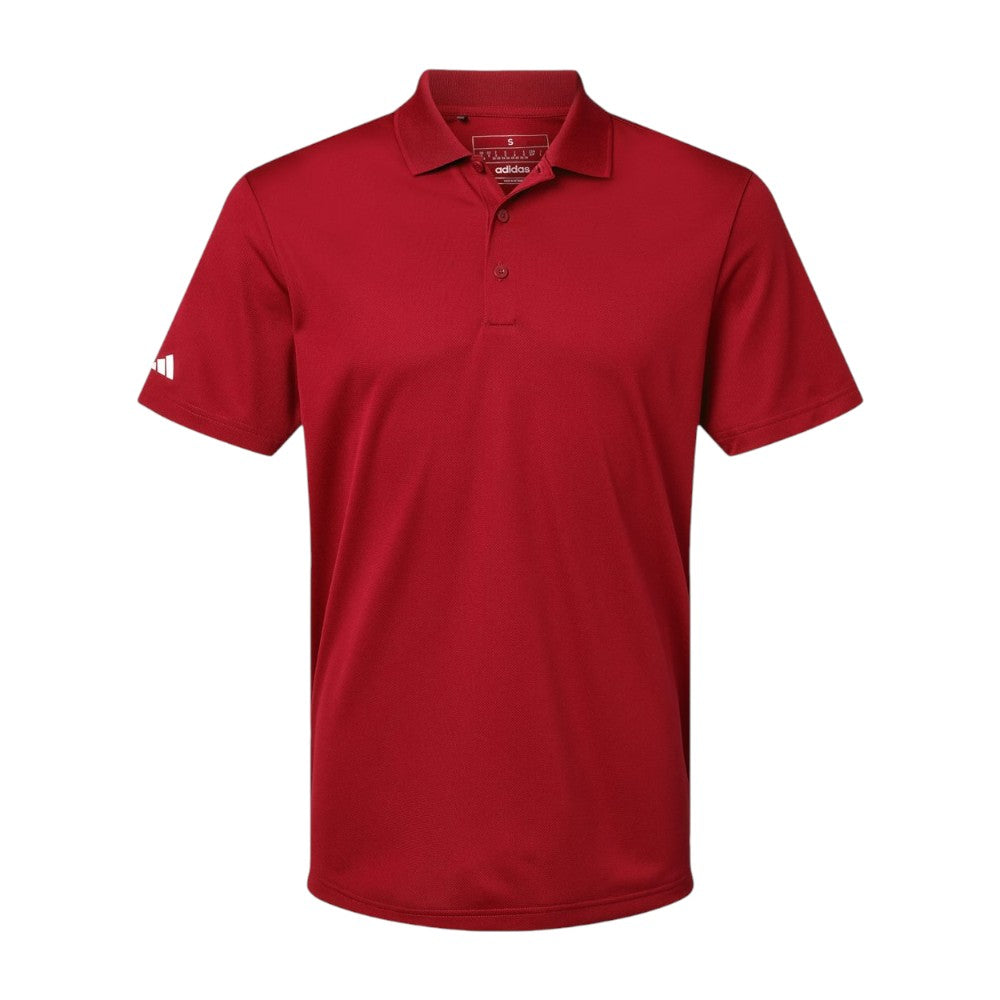Adidas Men's Performance Pique Polo - Power Red