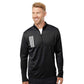 Adidas Men's 3-Stripes Double-Knit Quarter-Zip Pullover - Black/Grey Two