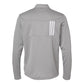 Adidas Men's 3-Stripes Double-Knit Quarter-Zip Pullover - Grey Three/White